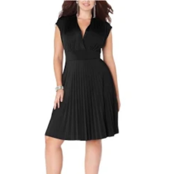 black empire waist dress plus size